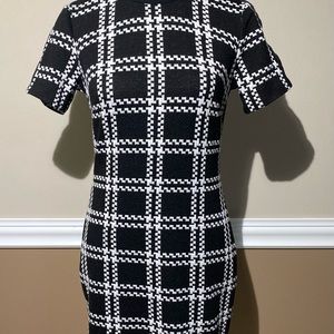 Karl Lagerfeld dress. Black and white checkered design. Size 0.